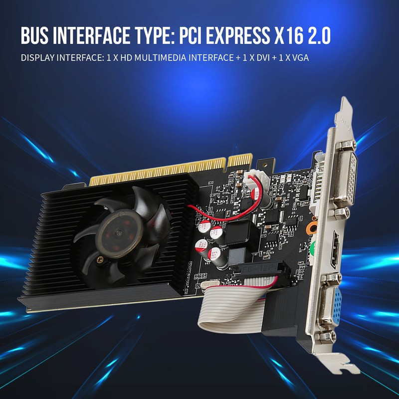 Half Height GPU 1G DDR3 64bit 810MHz 1300MHz HD DVI