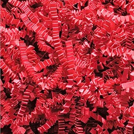 Box.it.pack.it Shredded Crinkle ZigZag Kraft Paper, Red, 500g