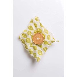 Nuts Vegan Plant Wax Cloth, 1 Piece, 25 x 28 cm, Leaves Design, Reusable, Biodegradable
