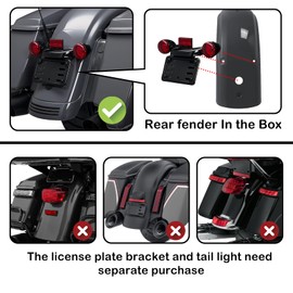 TCMT Rear Fender Fit For Harley CVO Limited FLHTKSE 2016-2023 Touring Models Road King Road Street Electra Glide 2009-2023