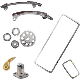 WEDOAUTO Timing Chain Kit Fit For Pontiac Vibe, For Scion TC & XB, For Toyota Camry/Corolla XRS/Highlander/Matrix S/Rav4 Replace# CTKTO44,TS21002,TK2040G,C753,TK922,135060H011,13506-0H011,13540-0H010