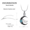 constantlife Cat Moon Urn Necklace for Women Pet Cremation Jewelry