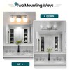 Bathroom Light Fixtures over Mirror, 3-Light Brushed Nickel Vanity Lights