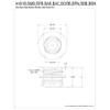 Kingston Brass K451BBB Portland Stainless Steel Bar Sink Basket Strainer,