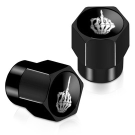 St. Patrick's Day Valve Caps for Car Tires | Universal Tire Valve Stem Caps for Cars SUVs Trucks Motorcycles Bicycles | Skull Gesture Logo Decoration Accessories Car Valve Stem Dust Proof Covers，4 Pc