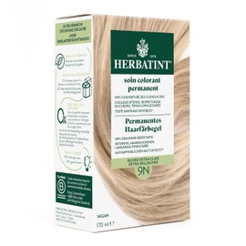 Herbatint Permanent Hair Dye Gel 9N Extra Light Blonde - 170 ml I No Ammonia, Optimal Grey Hair Coverage I Tested for Sensitive Skin with 8 Plant Extracts