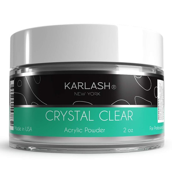 Karlash Professional Acrylic Powder Made in USA Crystal Clear 2 oz