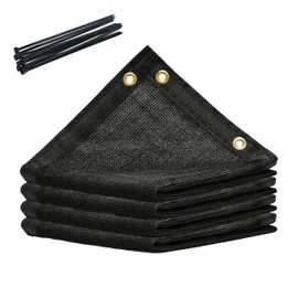 Royal Shade 2' x 20' Black Custom Size 90% Shade Cloth Dog Kennel Shade Mesh Tarp Sunblock with Grommets for Dog Kennel Cover, Fence Privacy Screen, Greenhouse, Chicken Coop & Pet Playpen