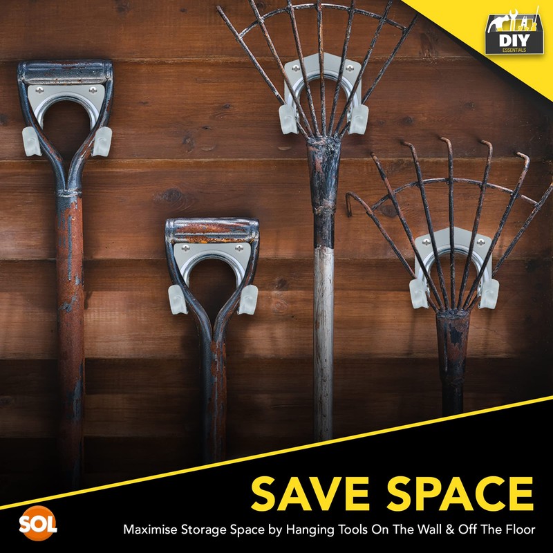 SOL SOL 15pk DIY Tool Hooks for Shed, Metal Aluminum