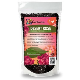 Gardenera Premium Desert Rose Potting Soil - Optimal Blend for Thriving Adenium Plants - 1 Quart