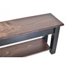 Red Mahogany and Black Bench with Shelf (24)
