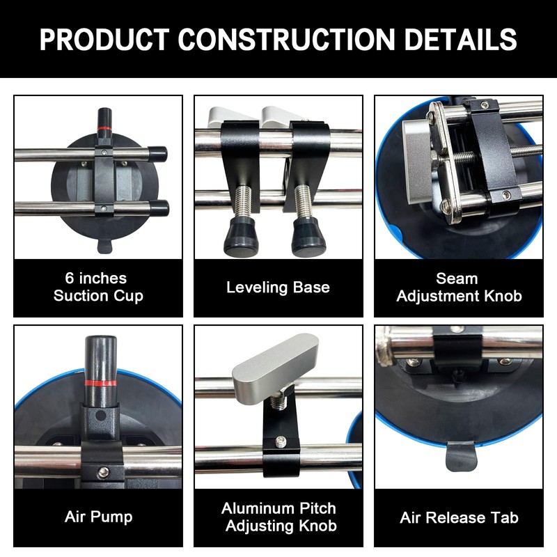 Mitoykus Manual Vacuum Countertop Leveling System - 3s Quick-Suction Technology