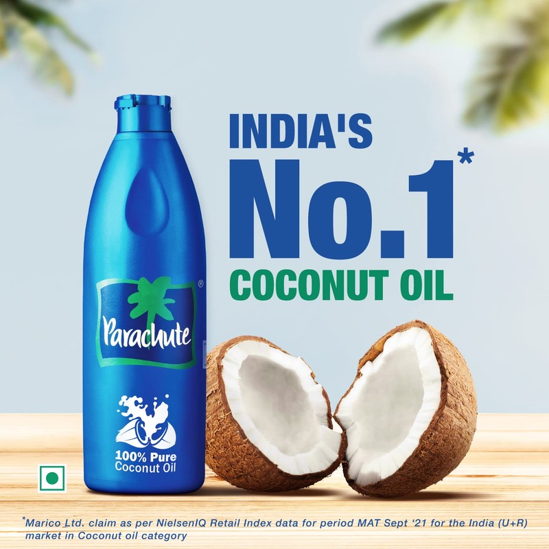 Parachute Coconut Oil, 100ml - 1 Pack (Ship from India)