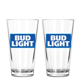 Bud Light 2-Pack Glass Pint, 16oz