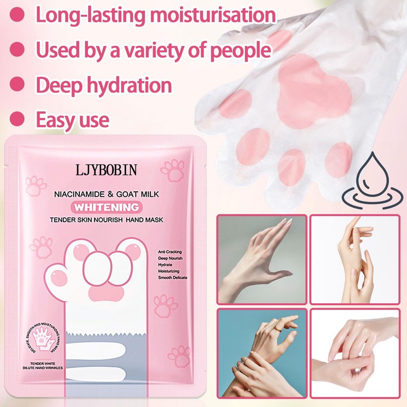 6PCS Hydrating Hand Mask Gifts Set,Intensive Cute Hand Masks for