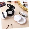 BIUDECO Small Powder Puff Container Set 2pcs Empty Compact Cases