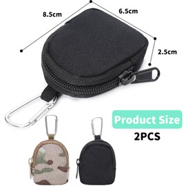 WNV 2 Pack Dog Treat Bag Pocket Size Dog Treat Pouch with Mezzanine and Carabiner Dog Walking Bag Accessories Treat Pouch for Dog Training
