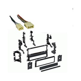 Harmony Audio Compatible with Mitsubishi 3000GT 1994 1995 1996 1997 1998 1999 Single DIN Stereo Harness Radio Install Dash Kit Package