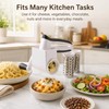 Cheese Grater Hand Crank, 3 Stainless Steel Drums ABS Cheese