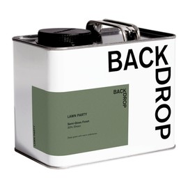 BACKDROP | Premium Cabinet & Door Paint | Durable & Washable Semi-Gloss Finish | Self-Priming, Low VOC, Green Wise Certified | LAWN PARTY - Deep green | 0.5 Gallon
