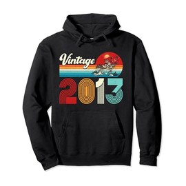 Vintage 2013 Funny 11th Birthday Gifts 11 Years Old Retro Pullover Hoodie