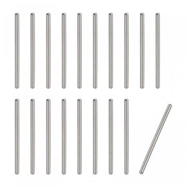 sourcing map 1x20mm Dowel Pins, 20pcs 304 Stainless Steel Round Head Flat Chamfered End Dowel Pin Bunk Bed Pins Shelf Pegs Support Shelves Fasten Elements