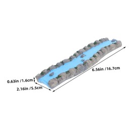 VILLCASE 2pcs Miniature Resin River for Dollhouse Water Feature Realistic Stream Decoration for Sand Table