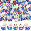 50 Pcs Patriotic Eagle Duck Figurine Mini Resin Veteran Ducks