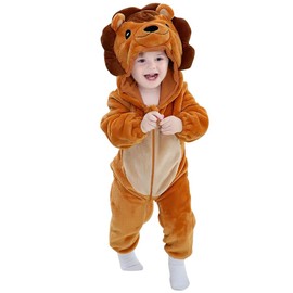 ACWOO Lion Costume for Children, Children's Lion Costume Jumpsuit, Animal Pyjamas Costume for Boys and Girls, DIY Lion Costume, Toddler Animal Costume for Carnival, Carnival Costume for Boys and Girls