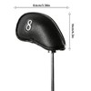 12 Pcs Golf Club Head Covers with Embroidered Labels, Leather
