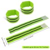 VTECHOLOGY 8Pcs Green Reflective Arm Bands for Runners Reflective Wristbands