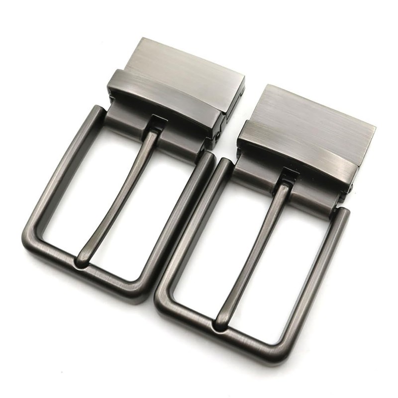 GSHLLO 35mm Metal Rectangular Belt Buckle Replacement Reversible Swivel Belt