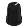 6mm D0 Hole Black Rubber Grip Control Knob For DJ