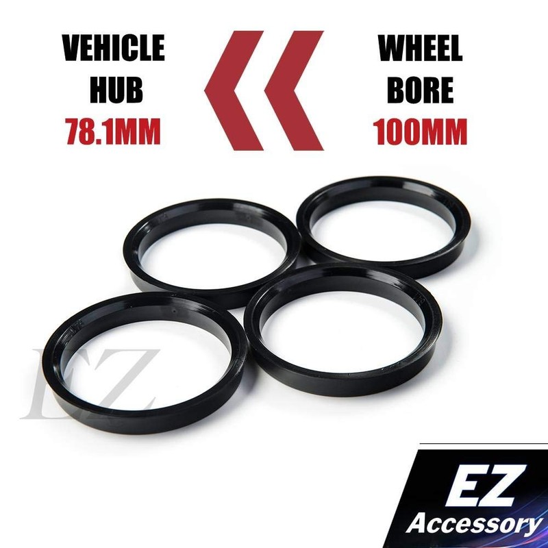 Hub Centric Ring Set 100mm Wheel Bore OD To 78.1mm
