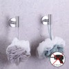 GERZWY Adhesive Hooks Heavy Duty Wall Hooks Waterproof Stainless Steel