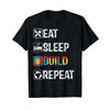 Sleep Eat Build Repeat Building Blocks Bricks Master Builder T-Shirt