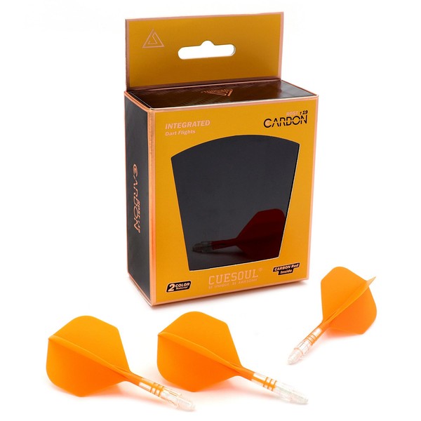 CUESOUL ROST T19 Carbon Integrated Dart Shaft and Flight,Orange flight