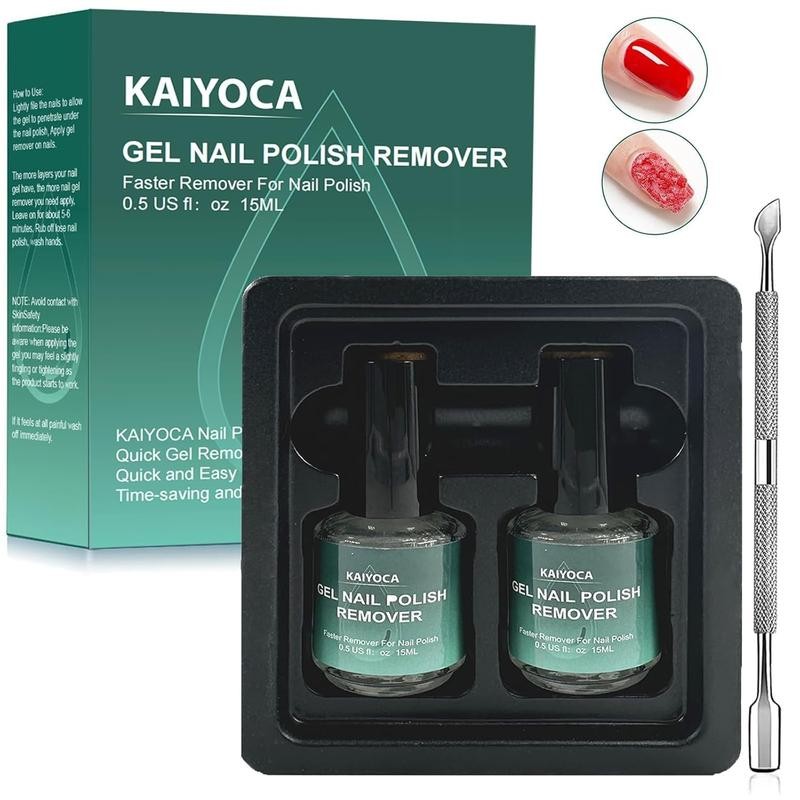 2 Gel Polish Remover with Scraper Quickly Remove in 3-5