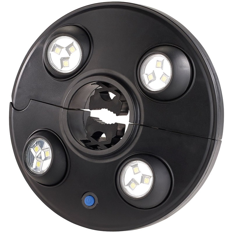 Luminea Parasol Light: LED Umbrella Light with 4 Rotating &