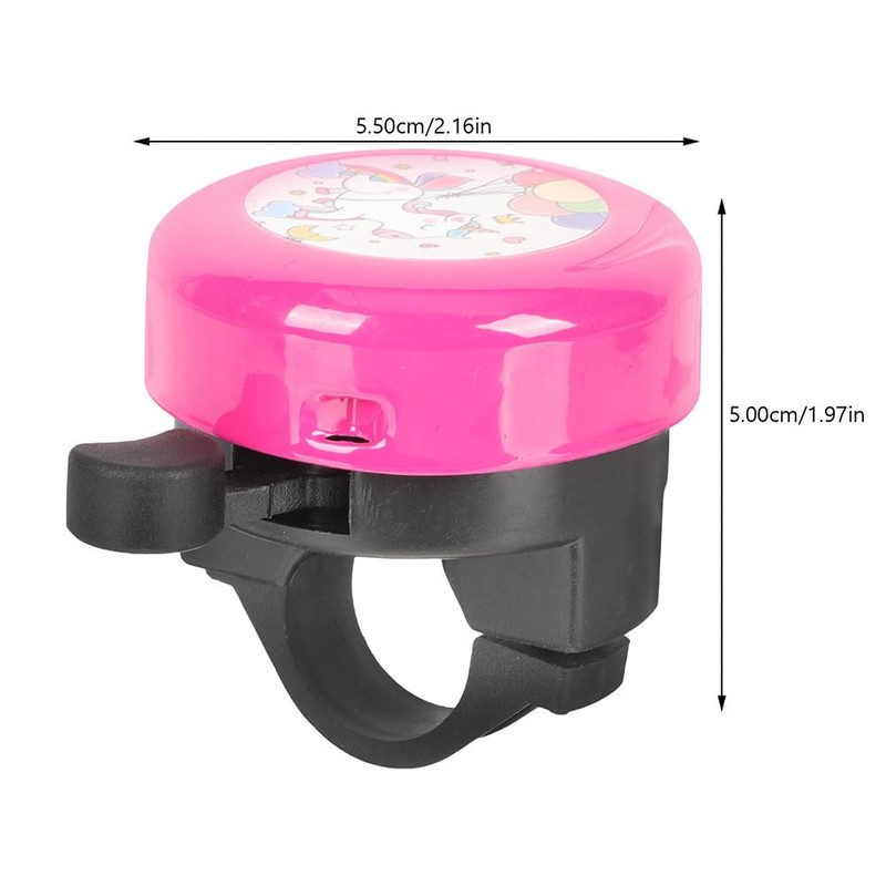 Kisangel 2pcs Bicycle Bell for Kids - Unicorn Bike Ring