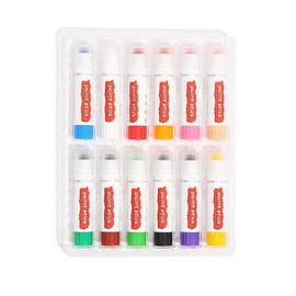 zurabini Paint Sticks for Kids, 12 Colors Washable Crayon Sticks Non Toxic Solid Tempera Paint for Teens Toddlers Adults Gifts, Quick Drying & Mess Free