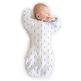Swaddle Designs SD-702BK-M Swaddle Sack, Tiny Arrow, Sleep Support, Scratch Prevention, Molrow, Anti-Reflective, 3/6 Months, Cotton, Black, Tiny Arrow