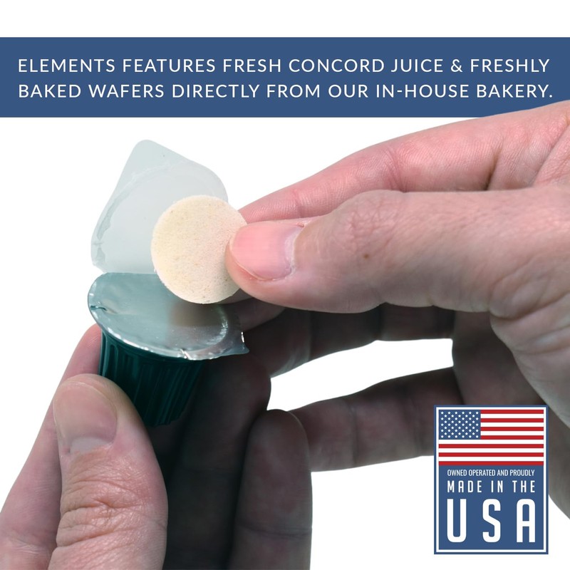 Elements Communion Cups Prefilled Concord Juice and Whole Wheat Wafer