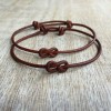 Lovers Key Simple Leather Couples Bracelets