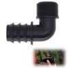 Drip Irrigation Adapter, 90-Degree Elbow NPT Male Pipe Fitting, Garden
