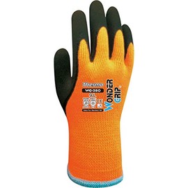 Wonder Grip WG-380 Thermal Work Gloves with Frost Protection, Double Latex Coating, Non-Slip, Protective Glove for Secure Gripping, Size M / 8
