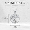 LONAGO Birthstone Tree of Life Necklace Silver Tree Pendant Necklace