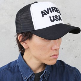 Avirex Men's Mesh Cap, Two Sizes Available, Standard, Military, XL, LL, Large Size, Hat, Summer, Free size