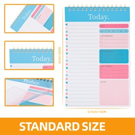 ojussa 3 Pack To Do List Notepad 156 Pages Undated Daily Planner To Do List Pad 8" x 5.1" Schedule Checklist for Work Study and Personal Oraganizer