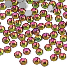 Beadsland Gemas redondas de cristal para decoración de uñas y arreglos artesanales (0.05 a 0.34 pulgadas)